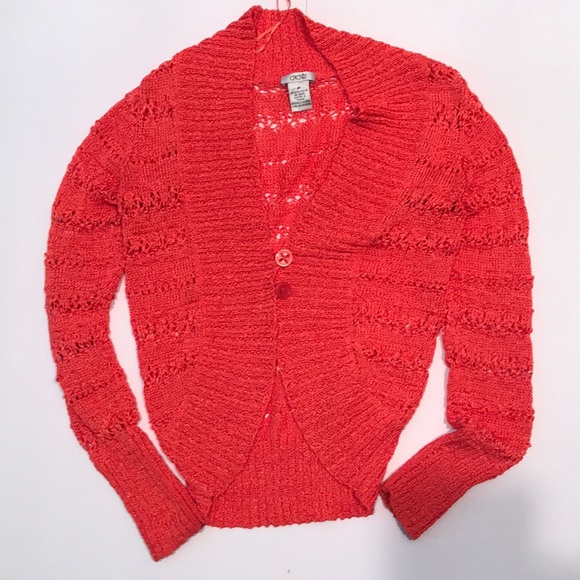 Cache Sweaters - Cache Orange Open Front Cardigan